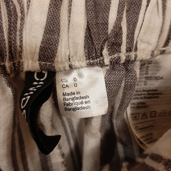 Divided Paperbag Waist Striped Belted Tie Shorts 0 Coastal Festival Beach - Picture 7 of 7